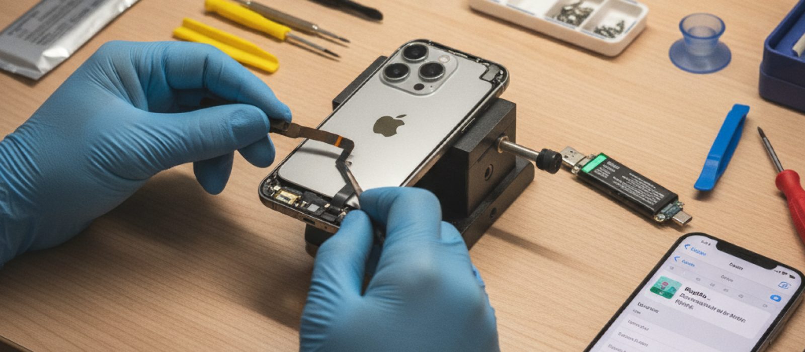 iPhone ile dijital günlük tutan bir kişinin yakından görünümü, ekranda günlük uygulaması açık