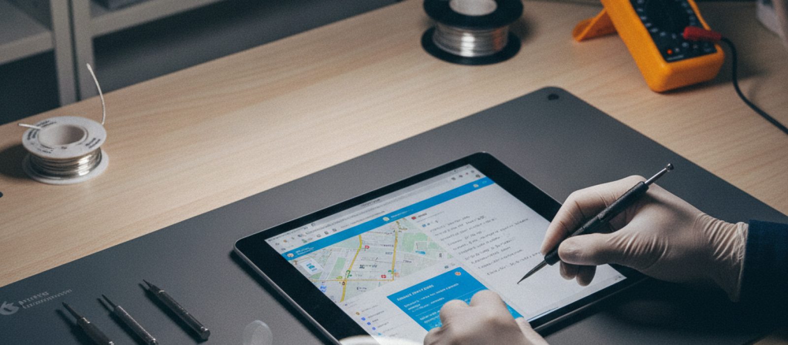 iPad'de bölünmüş ekran ile aynı anda iki uygulamanın kullanıldığını gösteren ekran görüntüsü