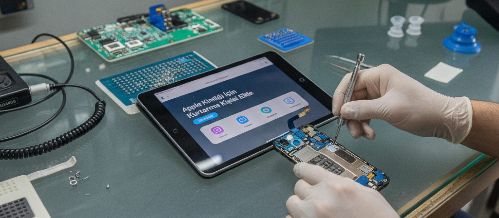 Apple Kimliği için Kurtarma Kişisi ekleme adımlarını gösteren bir iPhone ekran görüntüsü