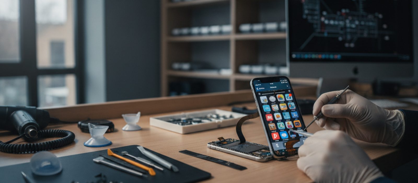 iPhone ekranında açık olan Fotoğraflar uygulaması ve çeşitli albümlerin listesi