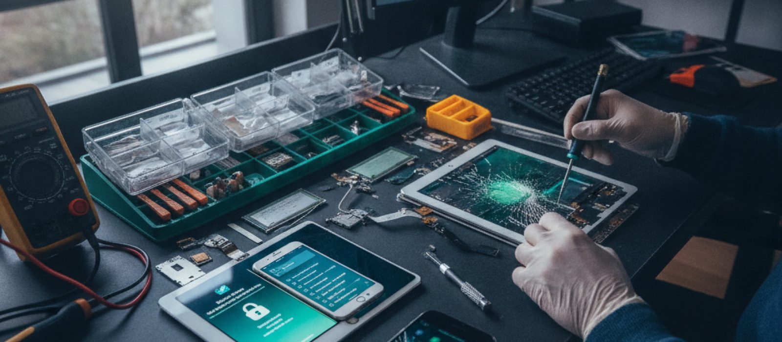 İkinci el iPad alırken güvenlik kontrolleri yapan bir kişi