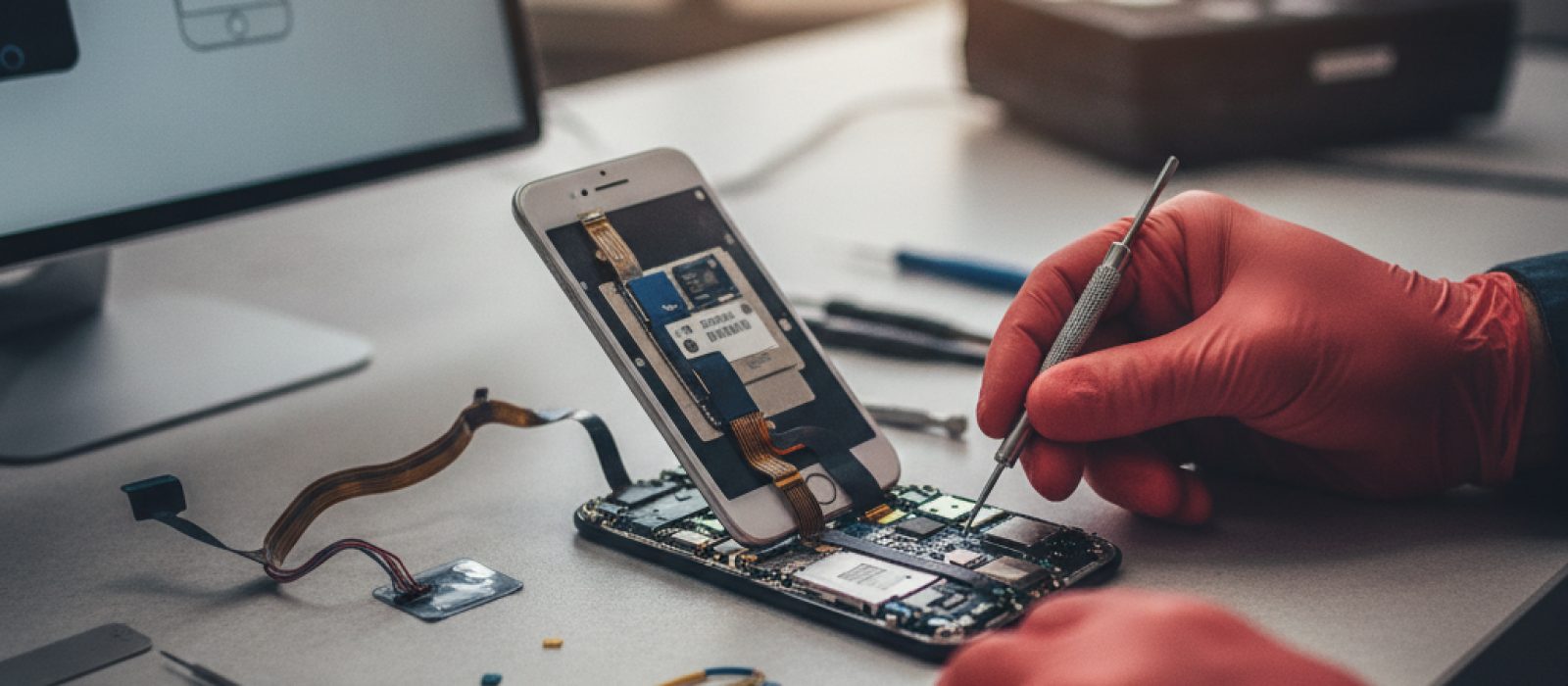 iPhone ekranında mobil veri simgesi ve internete bağlanamama uyarısı