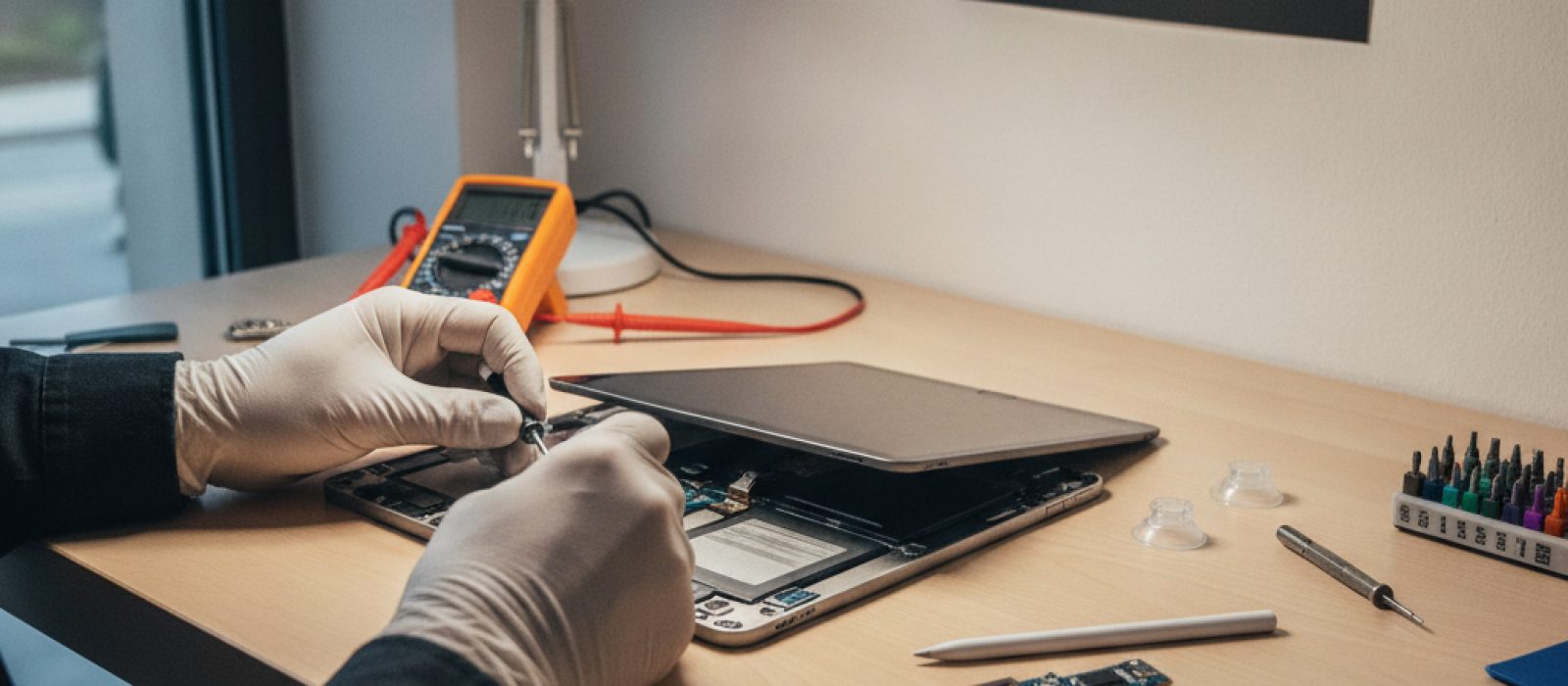 iPad ile eşleşmeyen Apple Pencil'ı tutan bir el, bağlantı sorunlarını simgeliyor