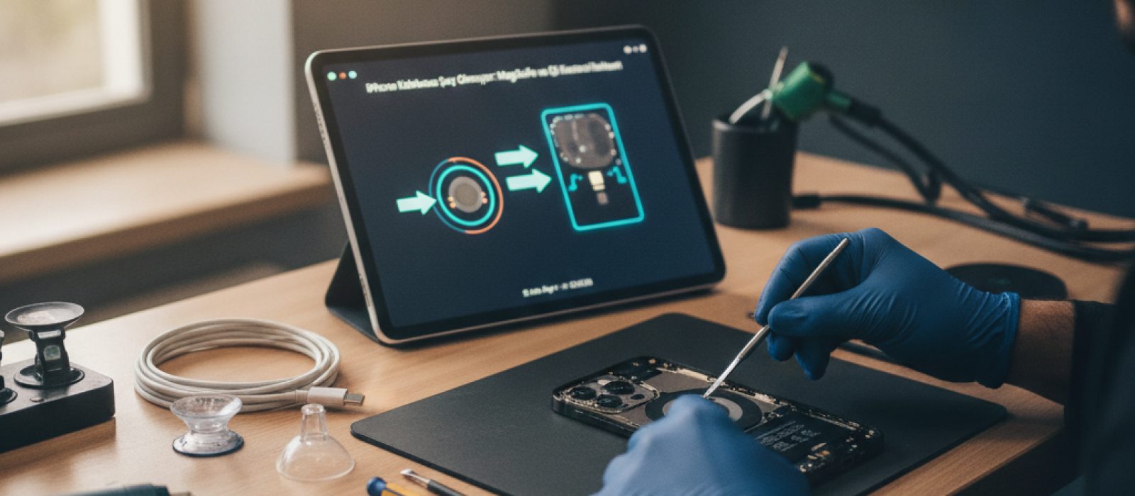 iPhone kablosuz şarj pedi üzerinde duruyor, şarj olmuyor uyarısı