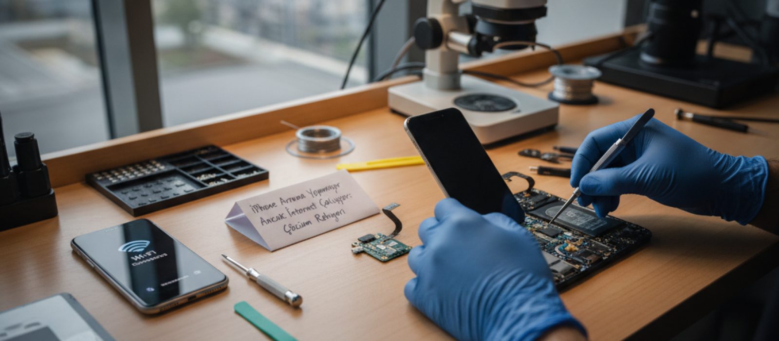 iPhone ekranında arama yapma sorunu gösteren bir görsel