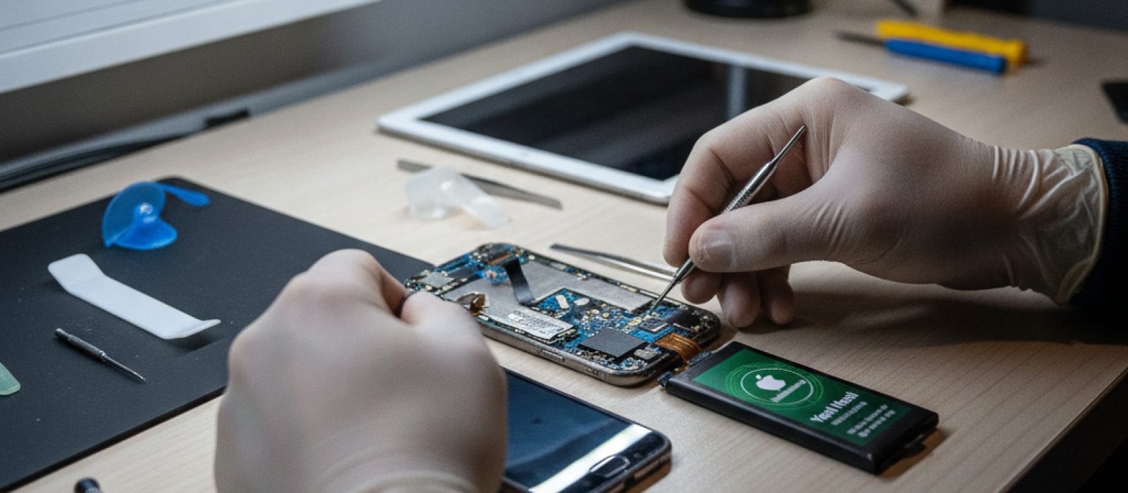 Apple Intelligence logosu ve çeşitli Apple cihazları üzerinde yapay zeka özelliklerinin görsel temsili